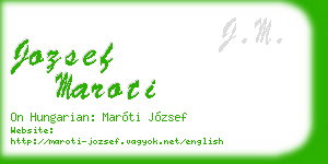 jozsef maroti business card